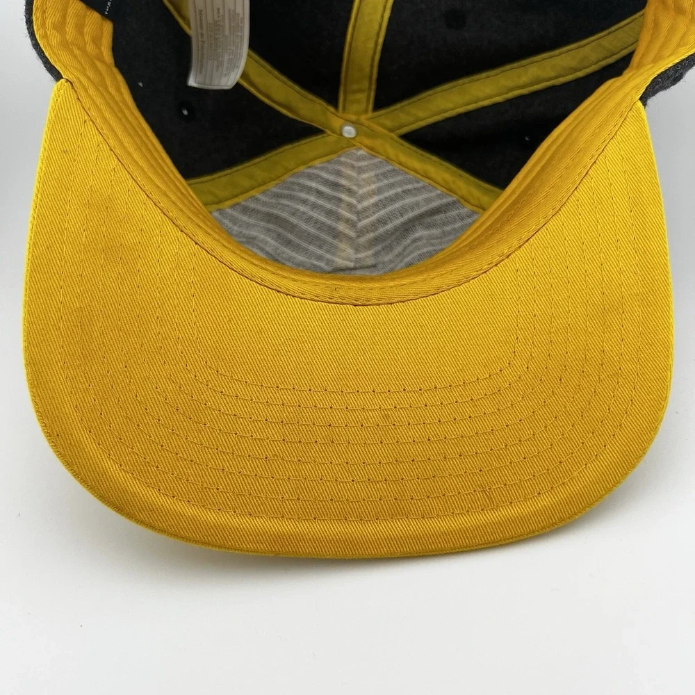 Mighty Morphin Power Rangers Embroidered Snapback Hat BioWorld Gray Yellow OSFA